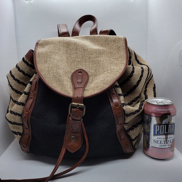 Lucky Brand KENDAL Black and Tan Backpack Handbag main image 7
